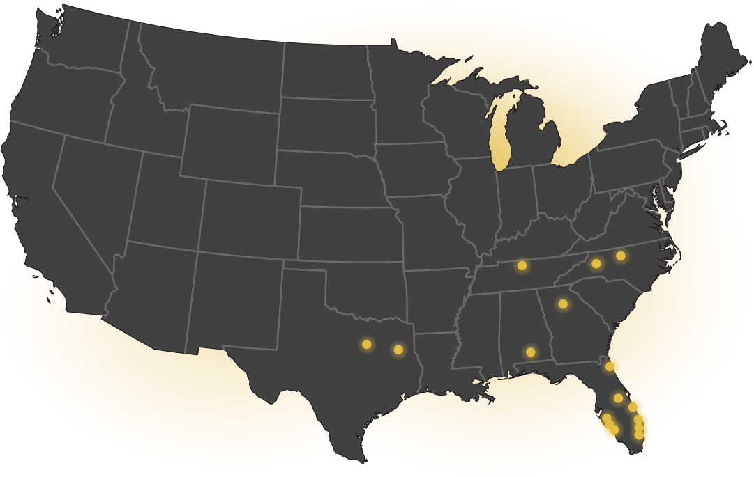 Map of the regions